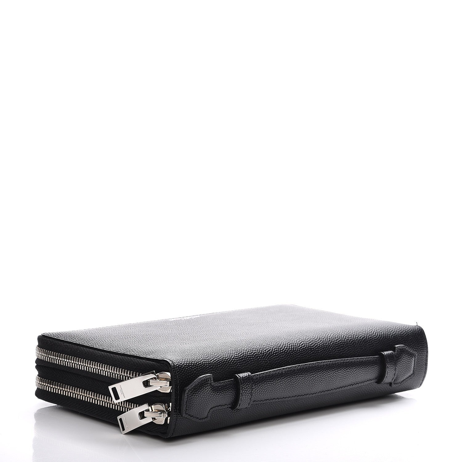 Saint Laurent Grain De Poudre Classic Zip Around Travel Organizer Wallet Black 4 of 10