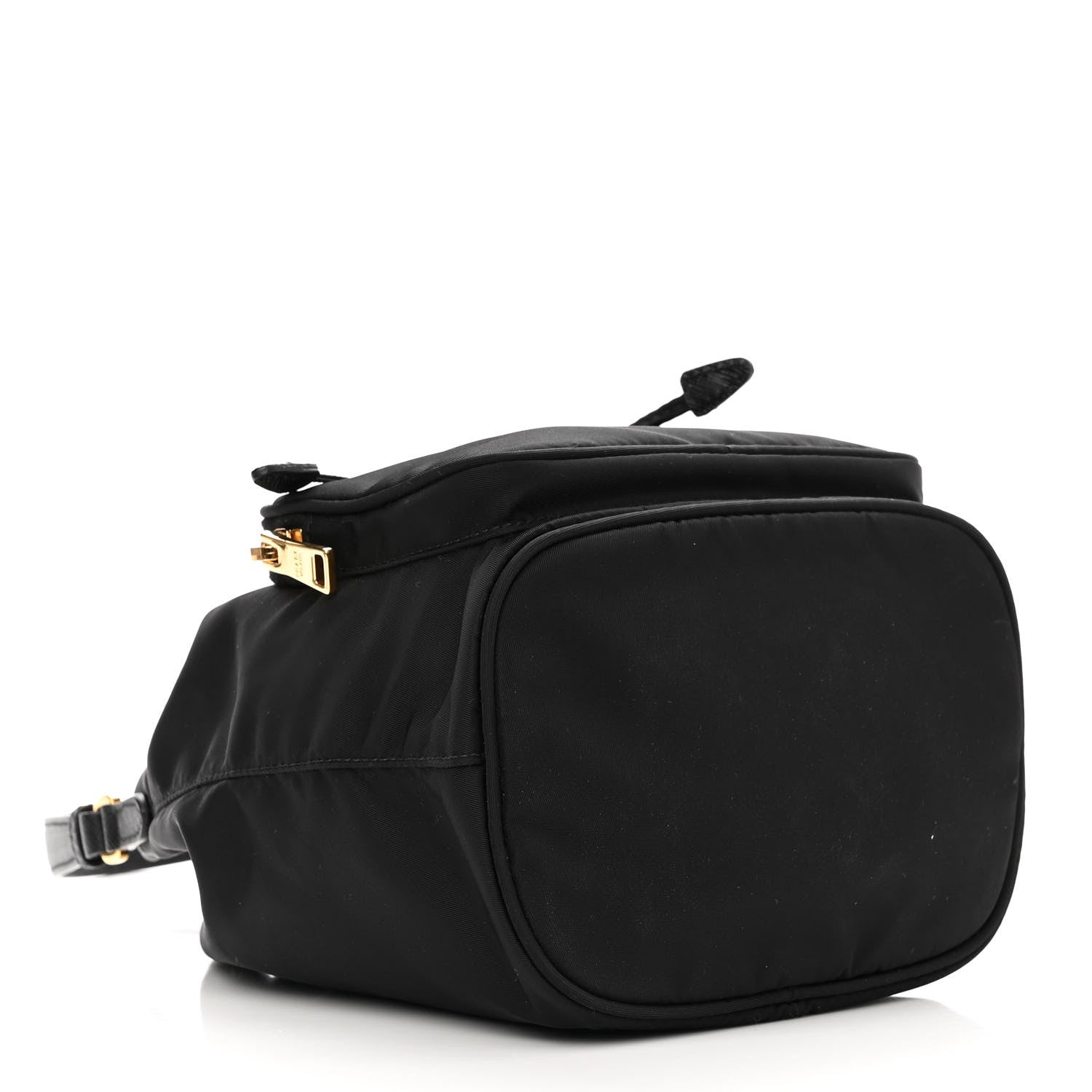 Prada Saffiano Tessuto Nylon Mini Bucket Crossbody Bag Black 4 of 12