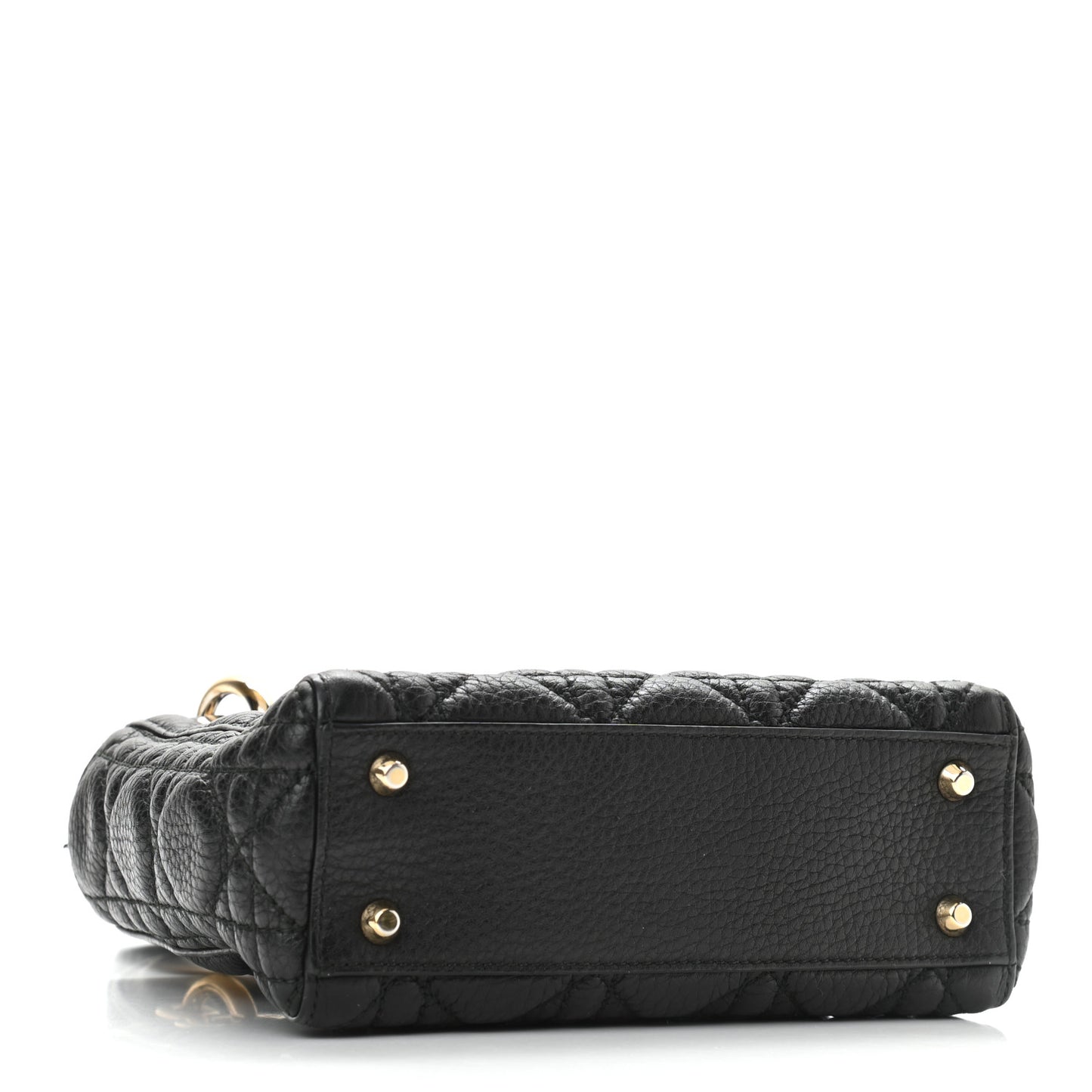 Calfskin Cannage Mini Lady Dior Black
