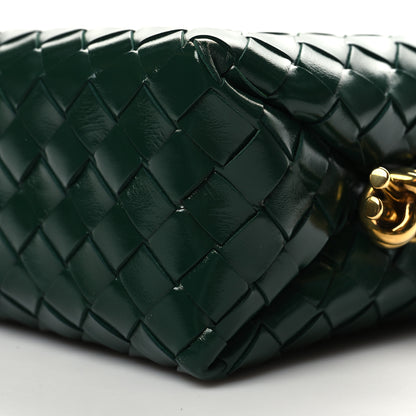 Bottega Veneta Polished Patent Intrecciato Knot Small Loop Camera Bag Raintree 9 of 9