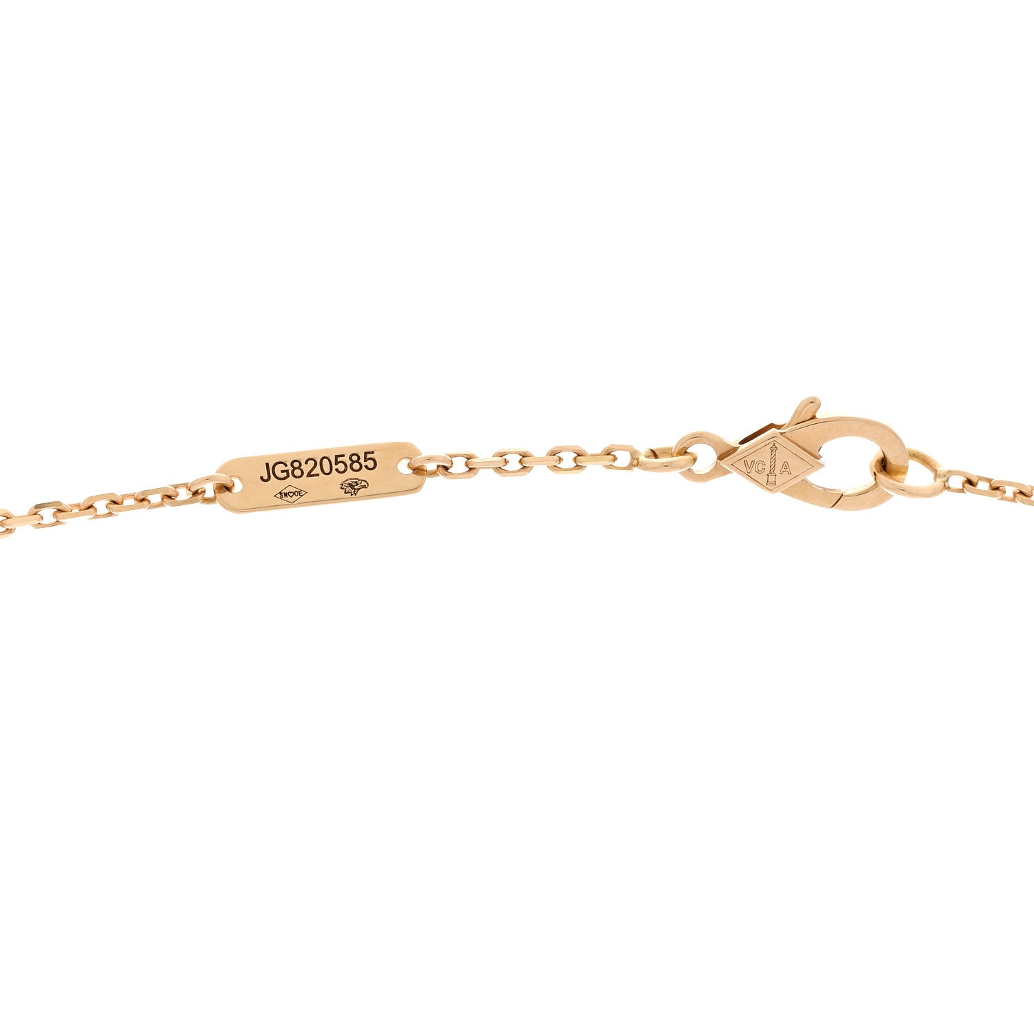 Van Cleef & Arpels 18K Yellow Gold Guilloche Vintage Alhambra Pendant Necklace 5 of 6