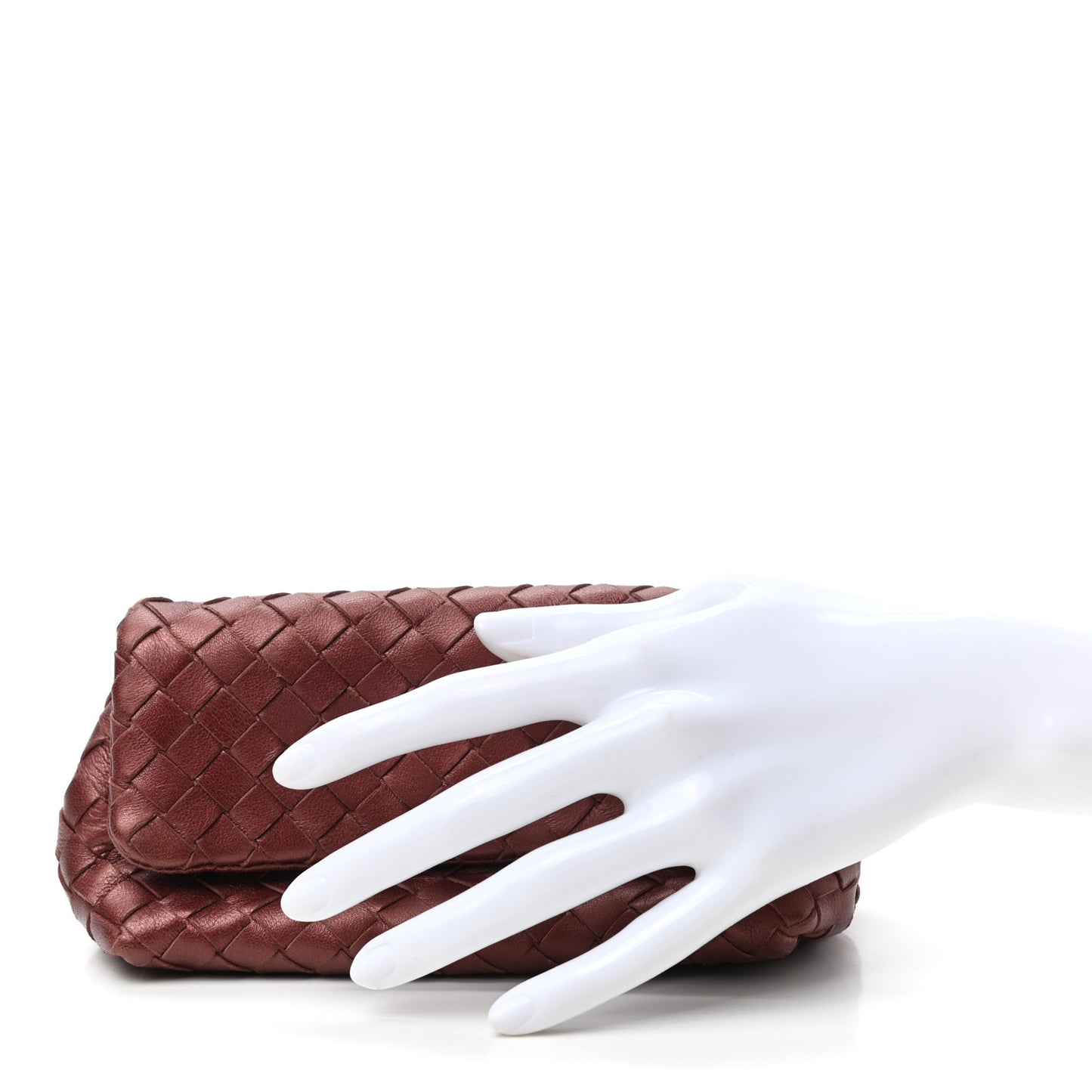Nappa Intrecciato Clutch Brown
