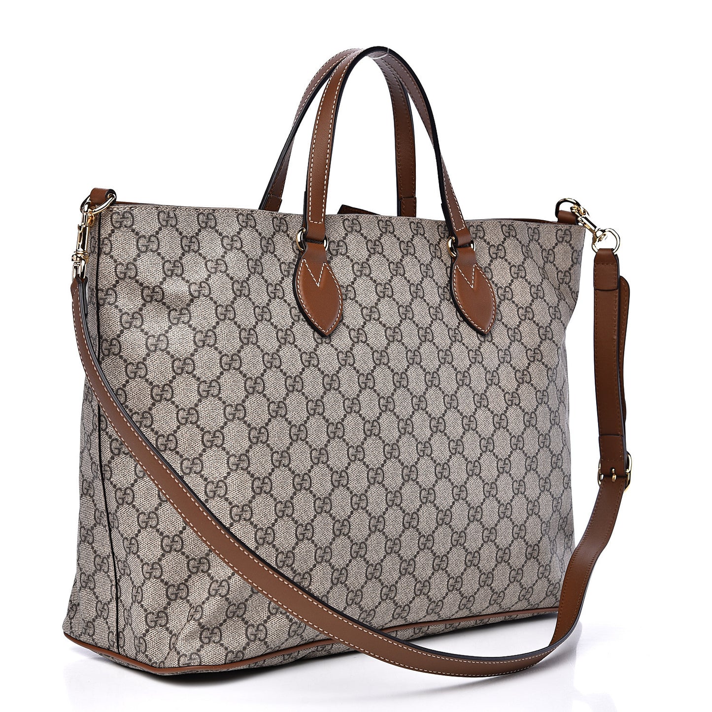 Soft GG Supreme Monogram Garden Collection Crossbody Tote Beige Tuscany