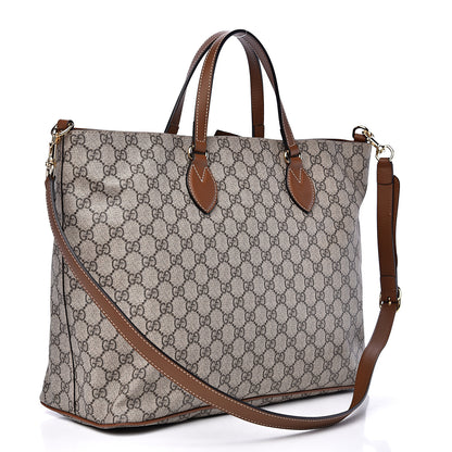 Gucci Soft GG Supreme Monogram Garden Collection Crossbody Tote Beige Tuscany 2 of 11