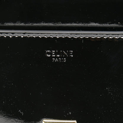 Celine Patent Calfskin Small 16 Top Handle Bag Black 6 of 9