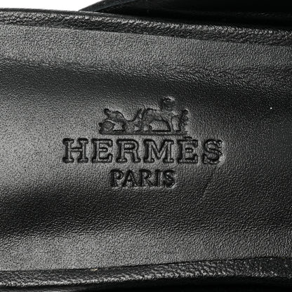 Hermes Goatskin Oz Mules 37.5 Black 7 of 10