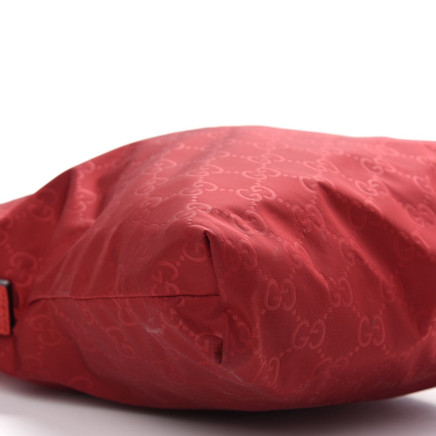 Nylon Monogram Dollar Calfskin Flat Messenger Bag Vibrant Red