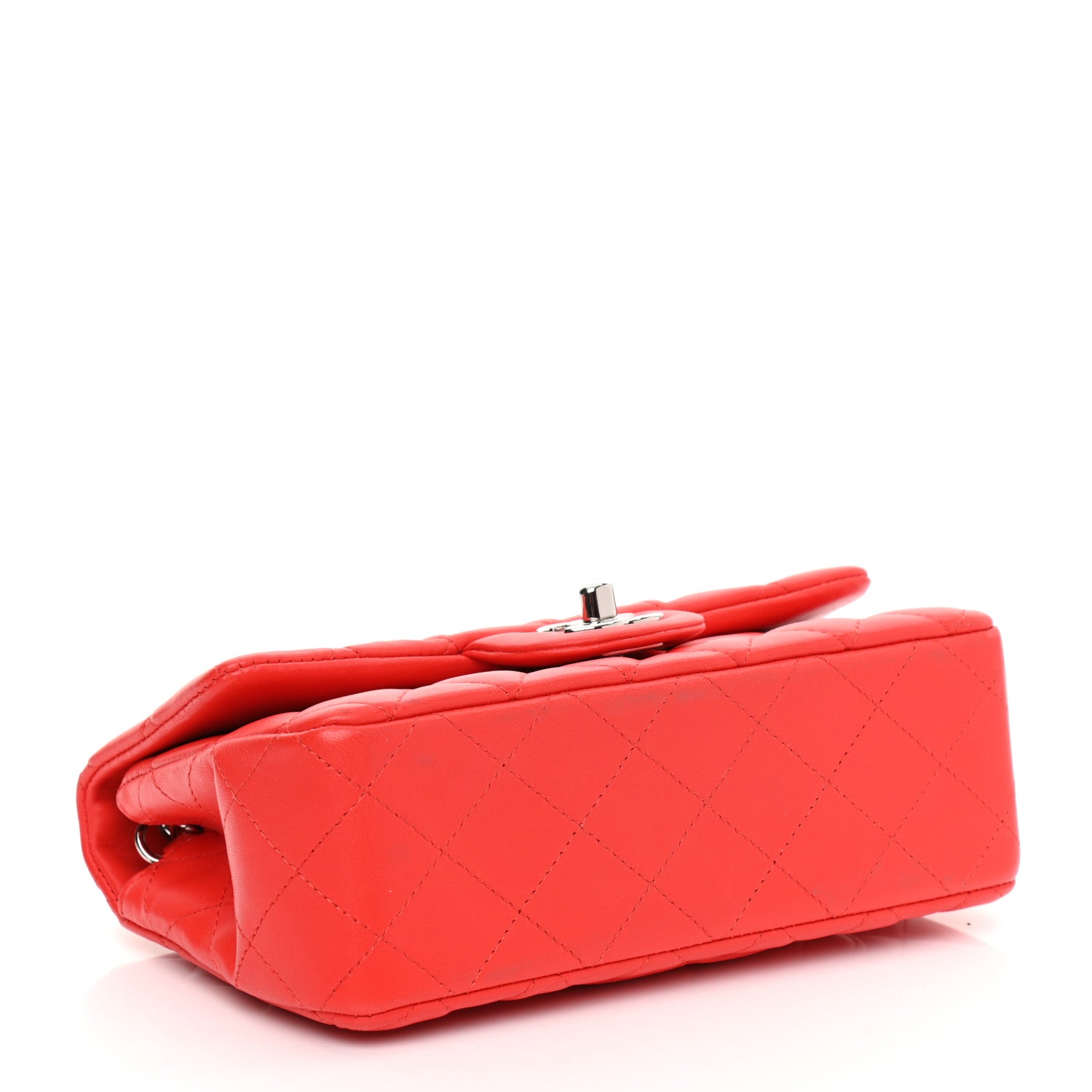 Chanel Lambskin Quilted Mini Rectangular Flap Red 4 of 10