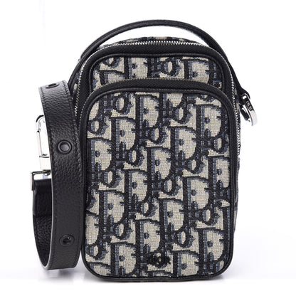 Christian Dior Oblique Crossbody Bag Blue 1 of 9