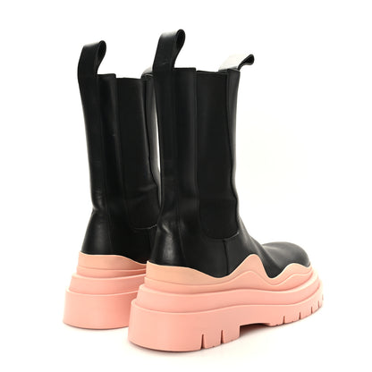 Bottega Veneta Calfskin The Tire Chelsea Boots 38.5 Black Peachy 4 of 6