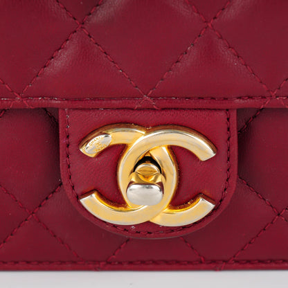 Chanel Lambskin Quilted Medium Crossing Times Flap Red 3 of 11