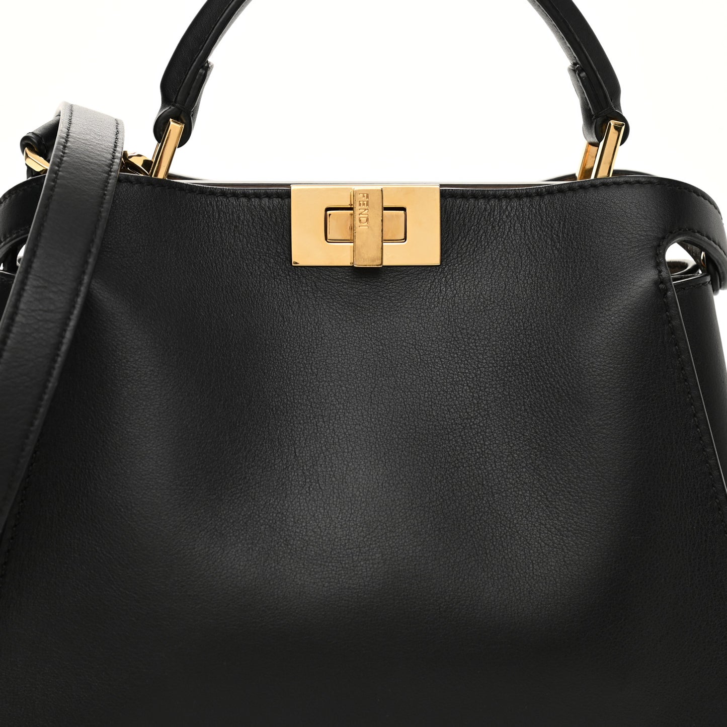 Vitello Tahiti Burro Medium Peekaboo Iconic Essentially Satchel Black Corda