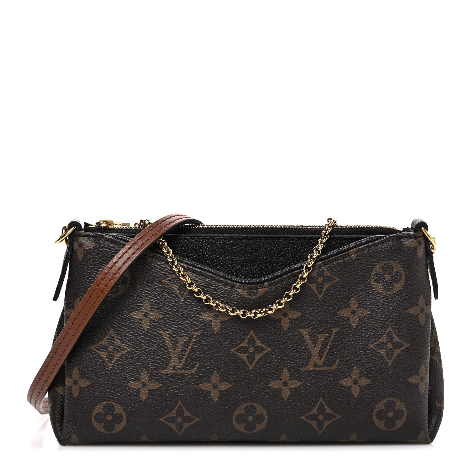 Louis Vuitton Monogram Pallas Clutch Black 1 of 11