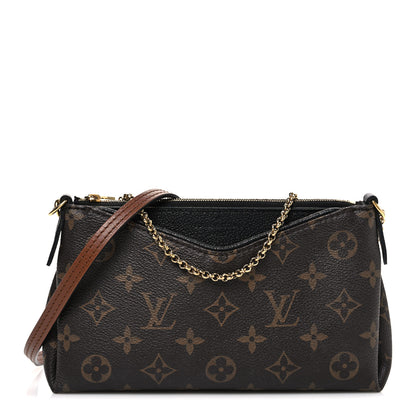 Louis Vuitton Monogram Pallas Clutch Black 1 of 11