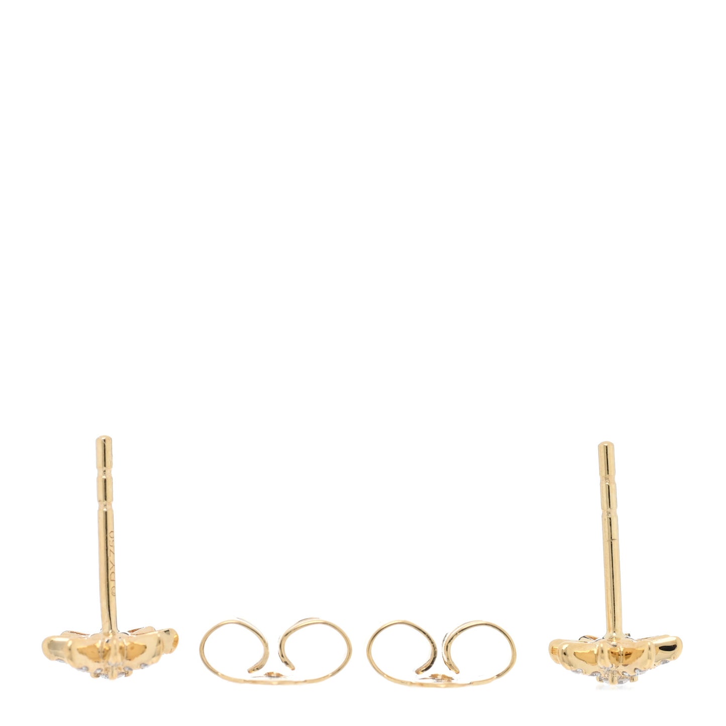 18K Yellow Gold Diamond Petite Starburst Earrings