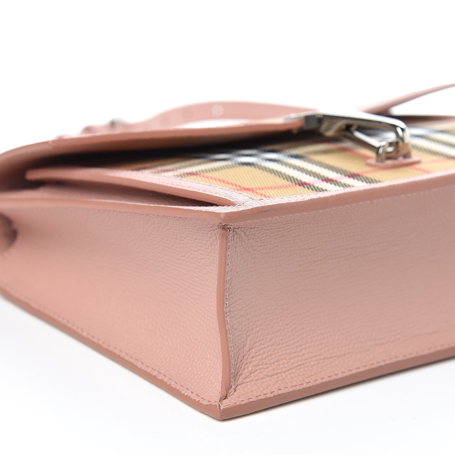 Burberry Grainy Calfskin Vintage Check Small Macken Crossbody Bag Ash Rose 9 of 10