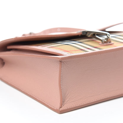 Burberry Grainy Calfskin Vintage Check Small Macken Crossbody Bag Ash Rose 9 of 10