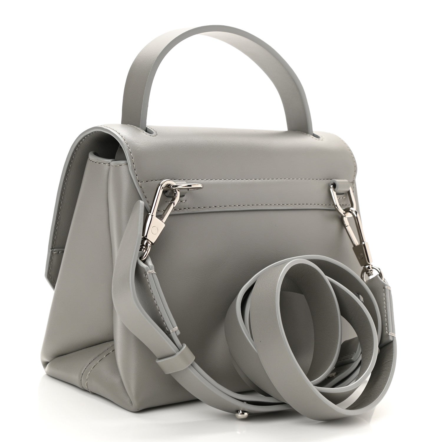 3.1 Phillip Lim Smooth Calfskin Mini Alix Top Handle Satchel Cement 3 of 8