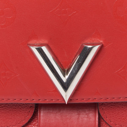 Louis Vuitton Monogram Cuir Plume Ecume Very Chain Bag Rubis Red 8 of 8