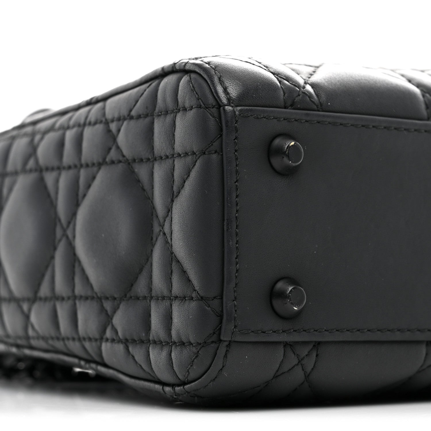 Christian Dior Ultra Matte Calfskin Cannage Mini Lady Dior Black 9 of 10
