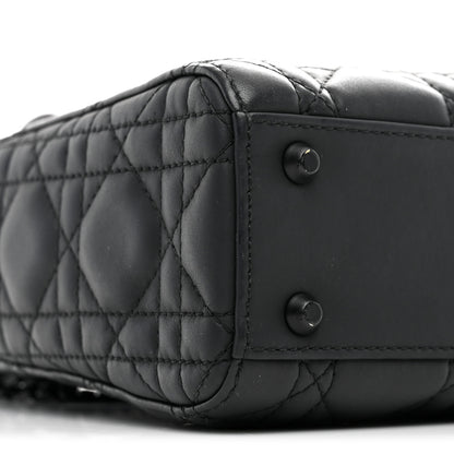 Christian Dior Ultra Matte Calfskin Cannage Mini Lady Dior Black 9 of 10
