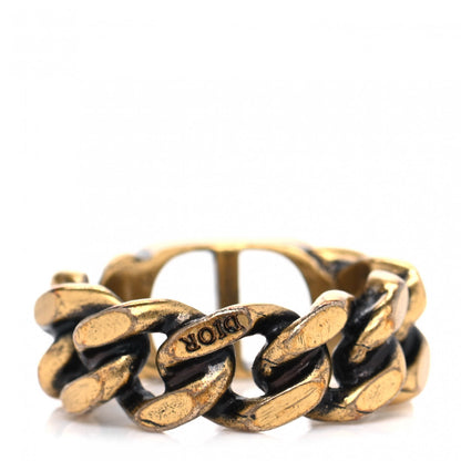Christian Dior Metal Danseuse Etoile Chain Ring 6 Gold 4 of 4