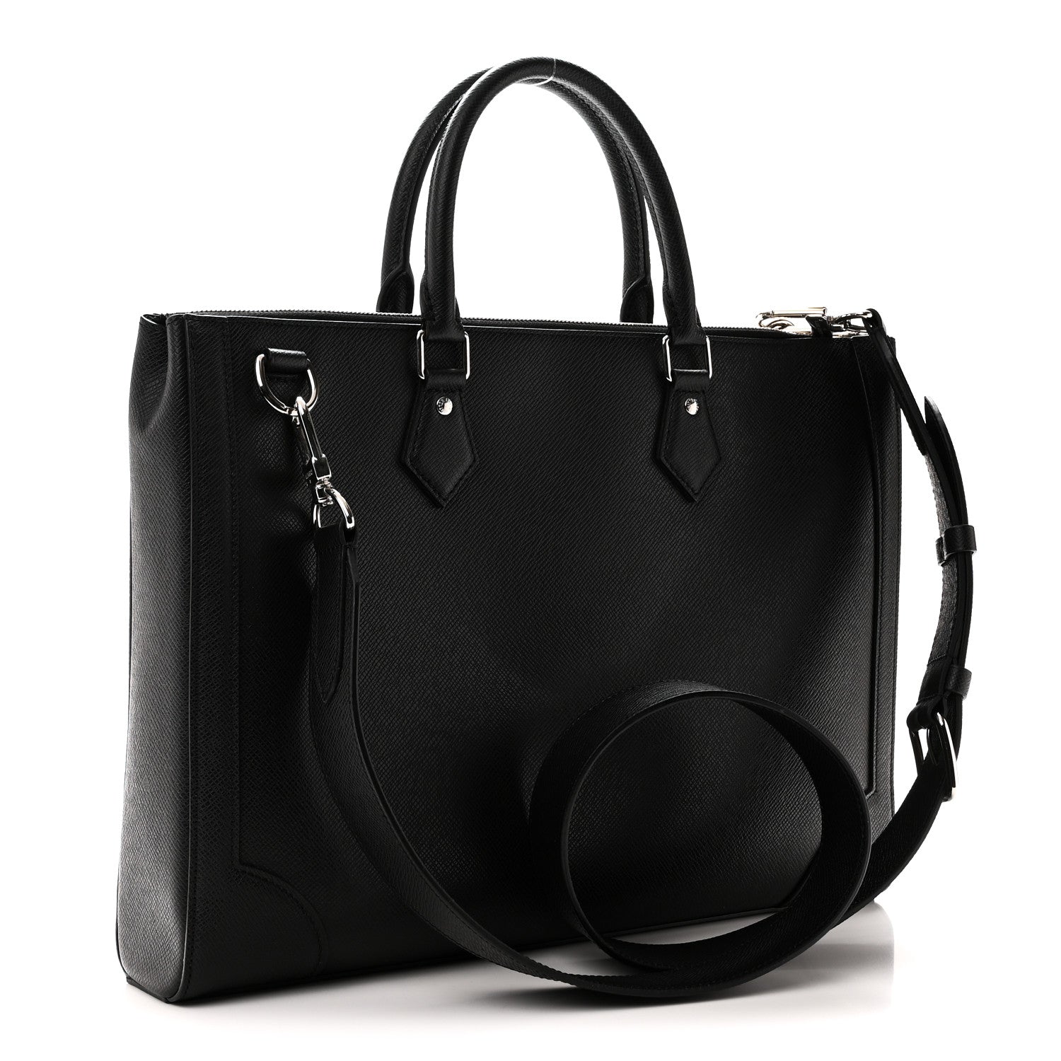 Louis Vuitton Taiga Slim Briefcase Black 3 of 9
