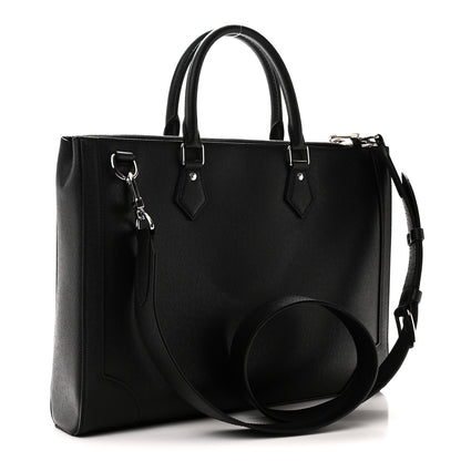 Louis Vuitton Taiga Slim Briefcase Black 3 of 9