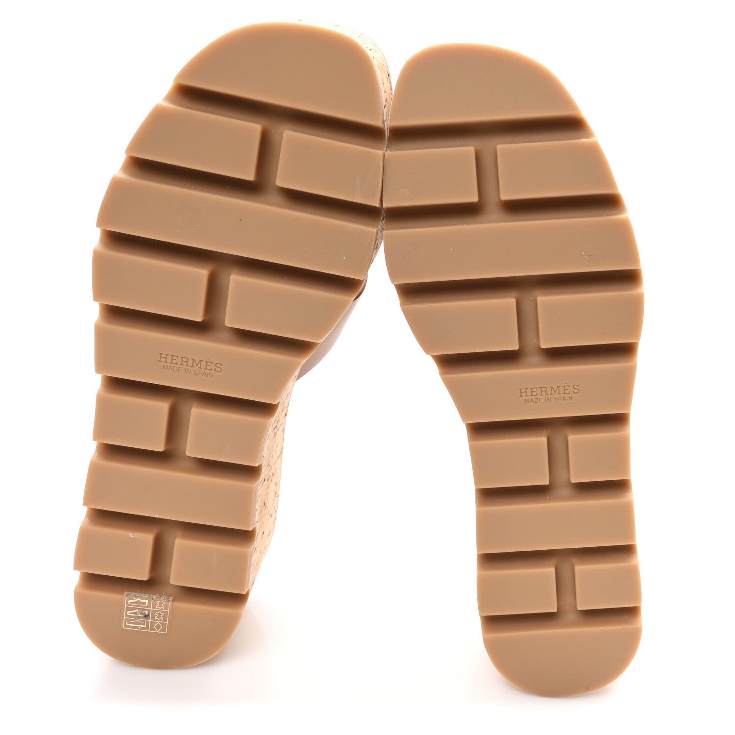 Hermes Calfskin Cork Eze 30 Sandals 38 Marron Glaise 7 of 10