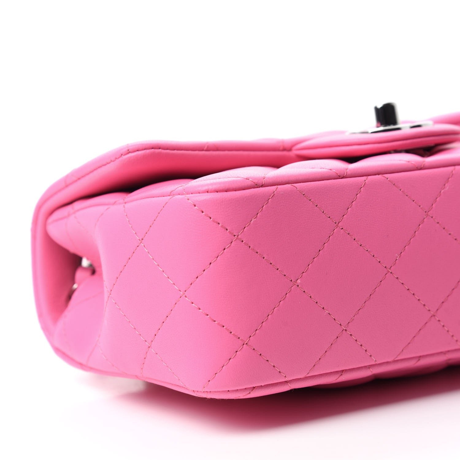 Chanel Lambskin Quilted Mini Rectangular Flap Pink 6 of 11