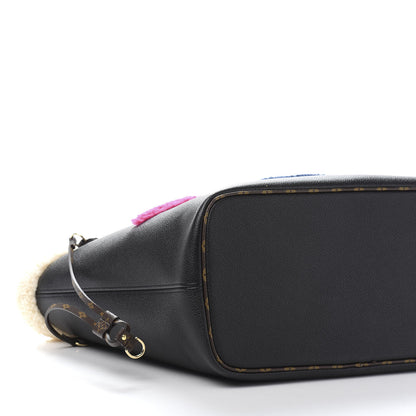 Louis Vuitton Calfskin Monogram Teddy Neverfull MM Black 9 of 13