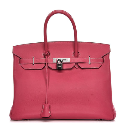 Hermes Epsom Candy Birkin 35 Rose Tyrien Rubis 1 of 41