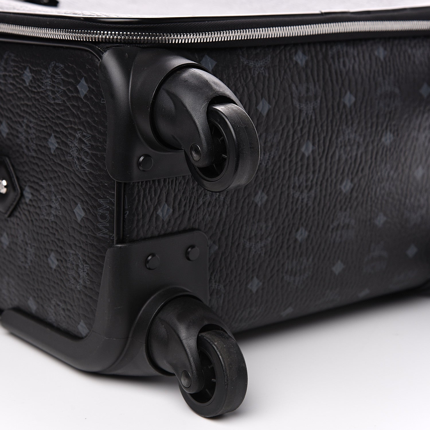 MCM Visetos Small Traveler Trolley Whelled Suitcase Black 7 of 8