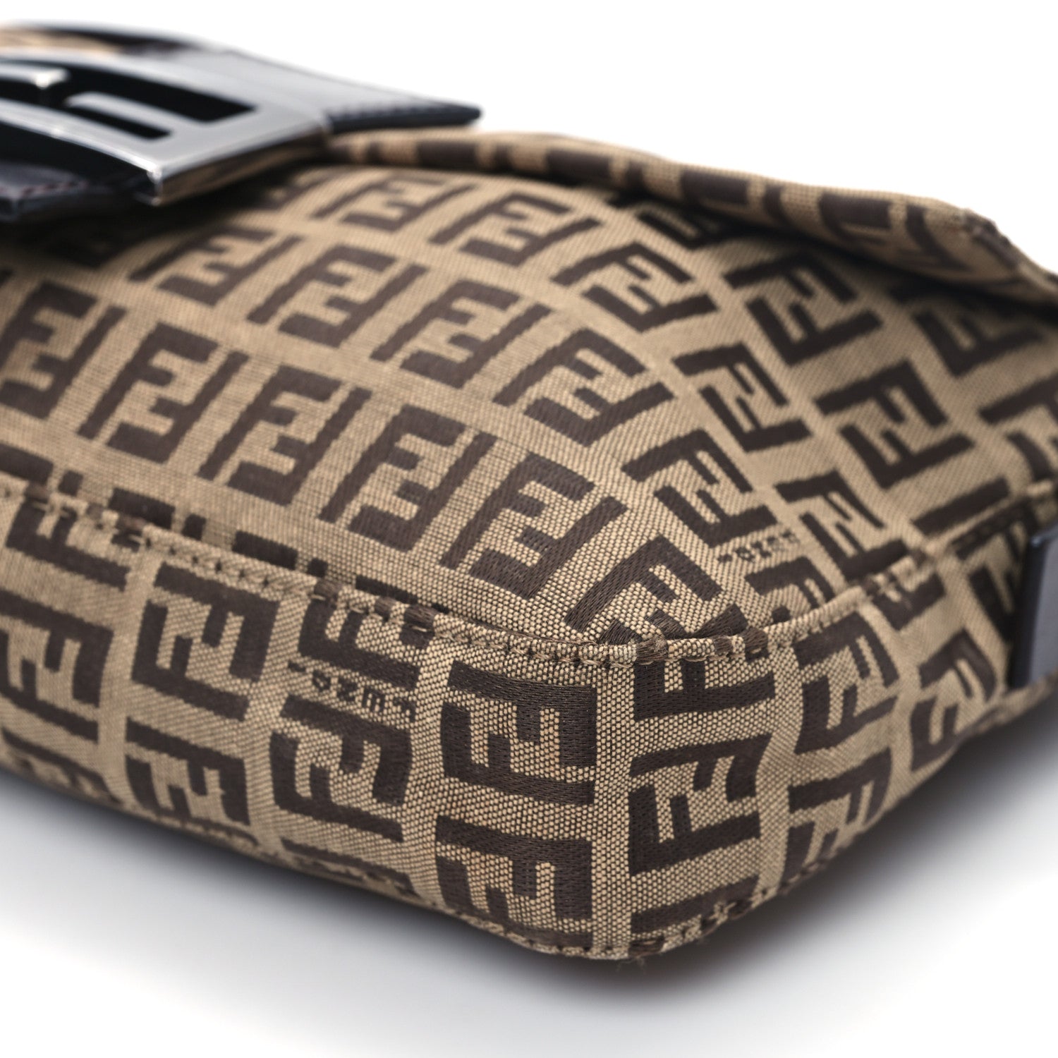 Fendi Zucchino Baguette Toro Mogano Panna 9 of 10