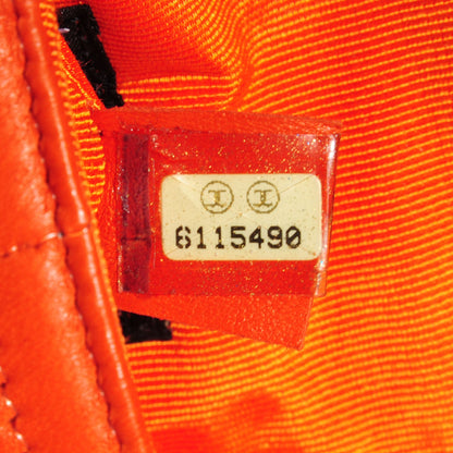 Chanel Lambskin Square Stitched Micro Flap Orange 7 of 10