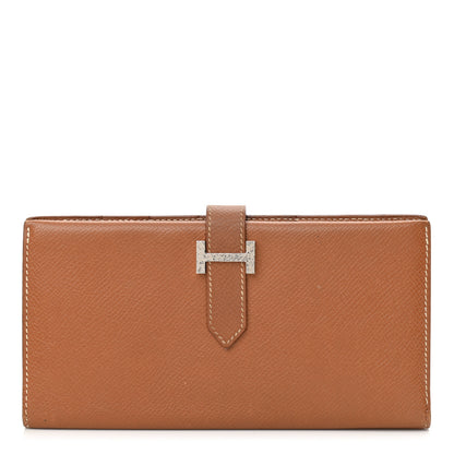 Hermes Epsom Bearn Gusset Wallet Gold 1 of 8