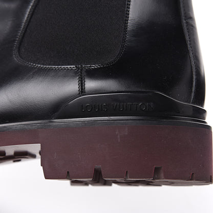 Louis Vuitton Calfskin Chelsea Ankle Boots 8 Black 9 of 10