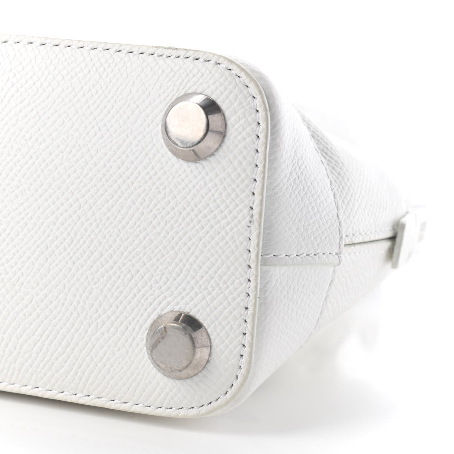 Balenciaga Grained Calfskin XXS Ville Top Handle Bag White Black 7 of 8