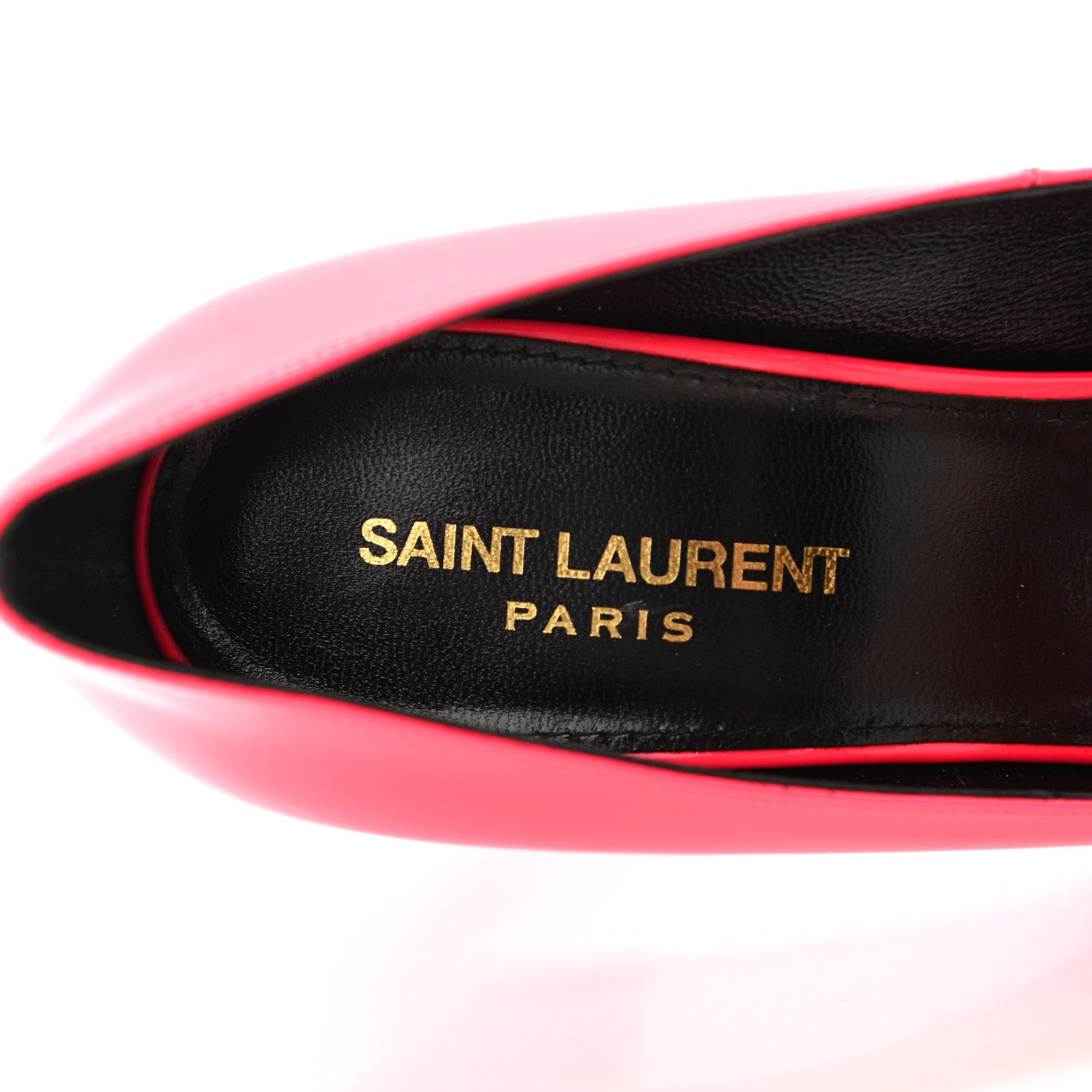 Saint Laurent Patent Calfskin Kiki 85 Pumps 38.5 Fuxia Fluo 7 of 8
