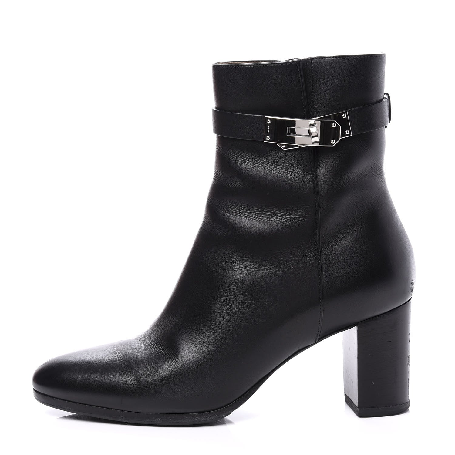 Hermes Calfskin Saint Germain Ankle Boots 37.5 Black 1 of 11