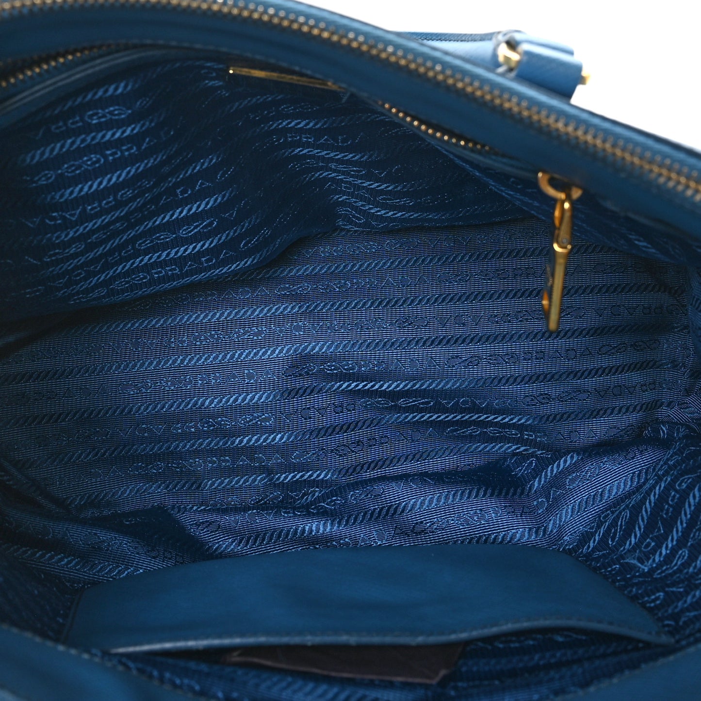 Saffiano Small Galleria Double Zip Tote Cobalto