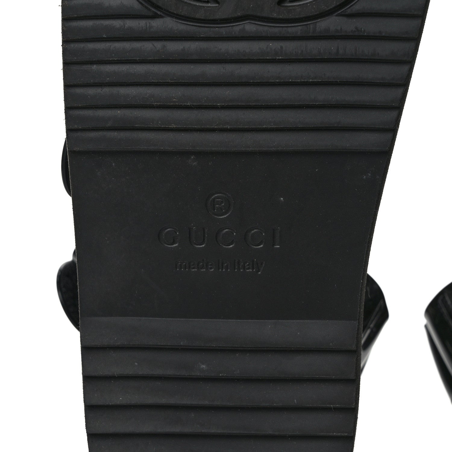 Gucci Rubber Mini Double G Womens Isla Dad Sandals 39 Black 7 of 8