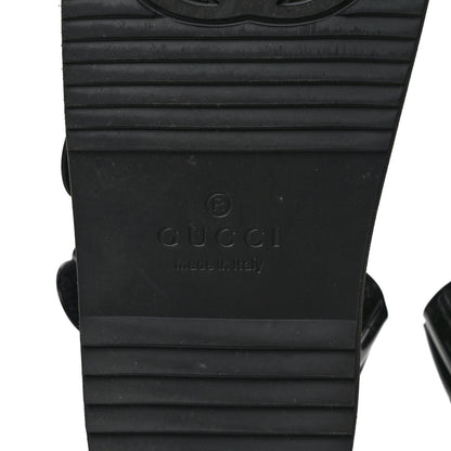 Gucci Rubber Mini Double G Womens Isla Dad Sandals 39 Black 7 of 8