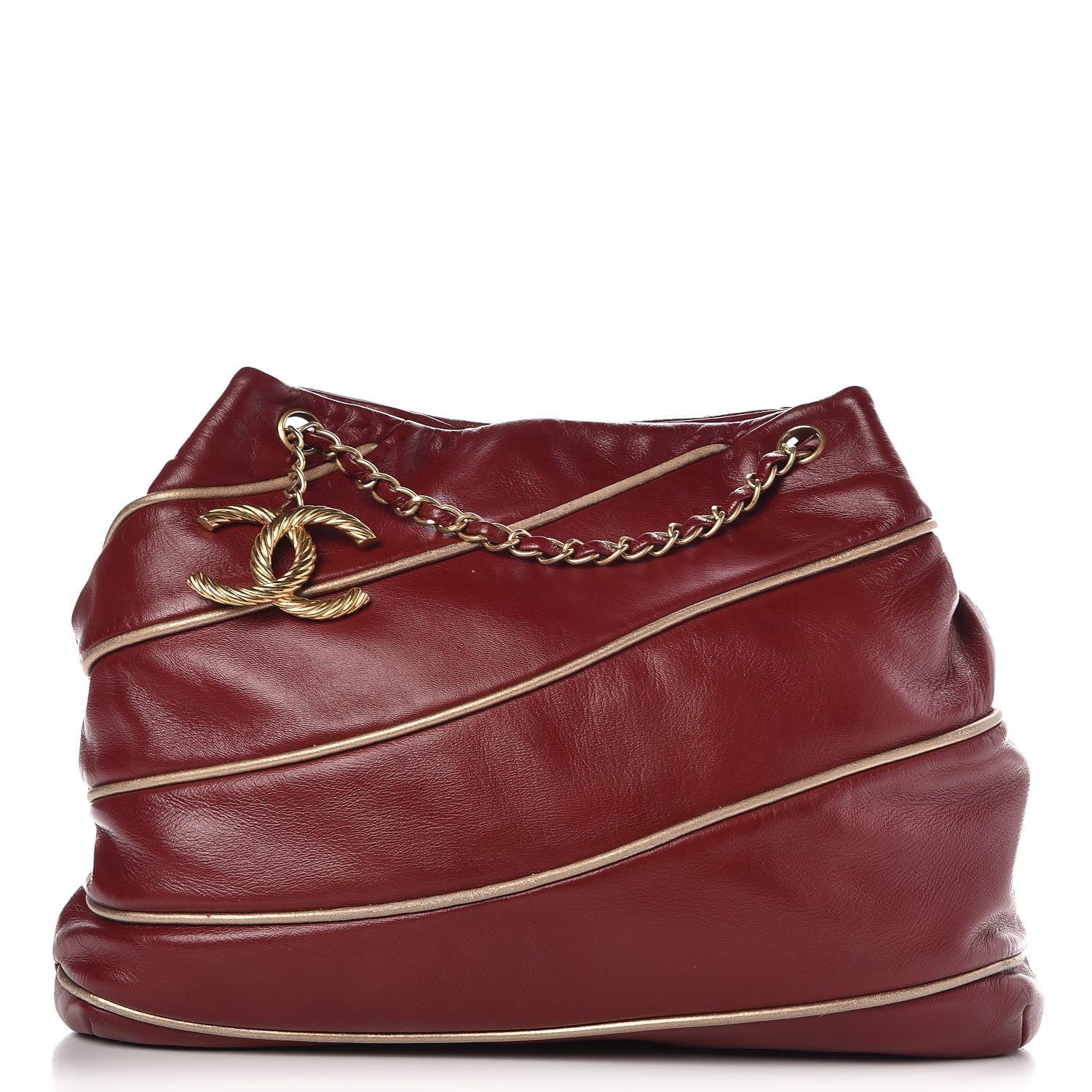 Chanel Lambskin Constructivism Tote Red 1 of 16