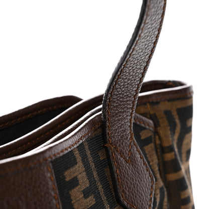 Fendi Zucca Vitello Artic Medium Shopping Tote Tobacco Castagna 12 of 12