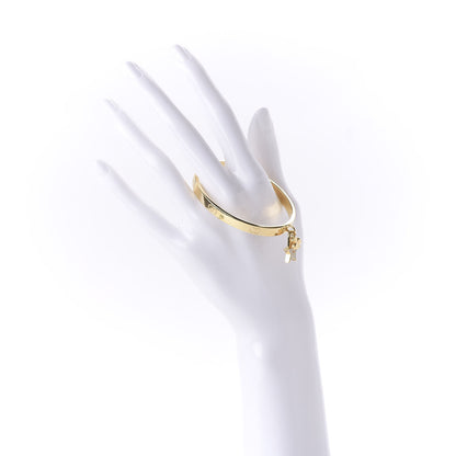 Christian Dior Metal Crystal Lucky Locket Star Bracelet Gold 2 of 8