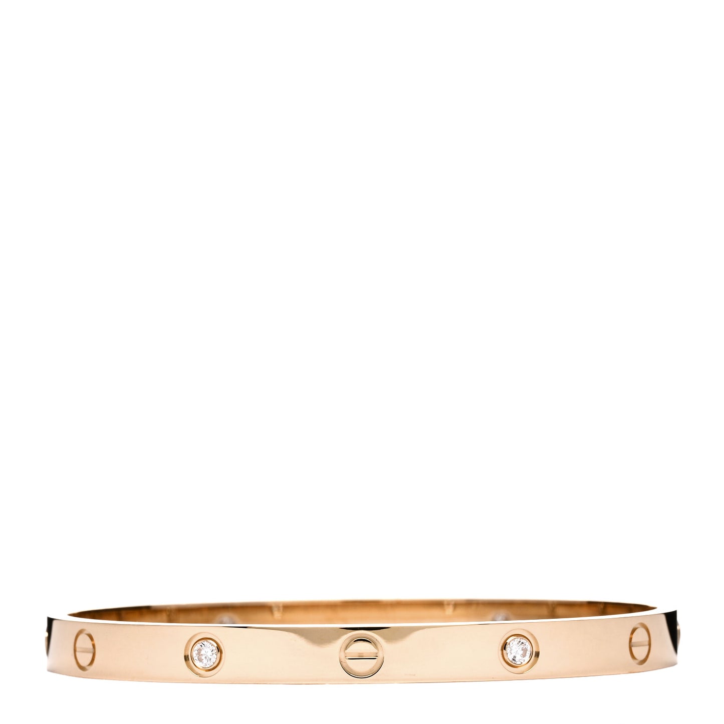 18K Pink Gold 4 Diamond LOVE Bracelet 19
