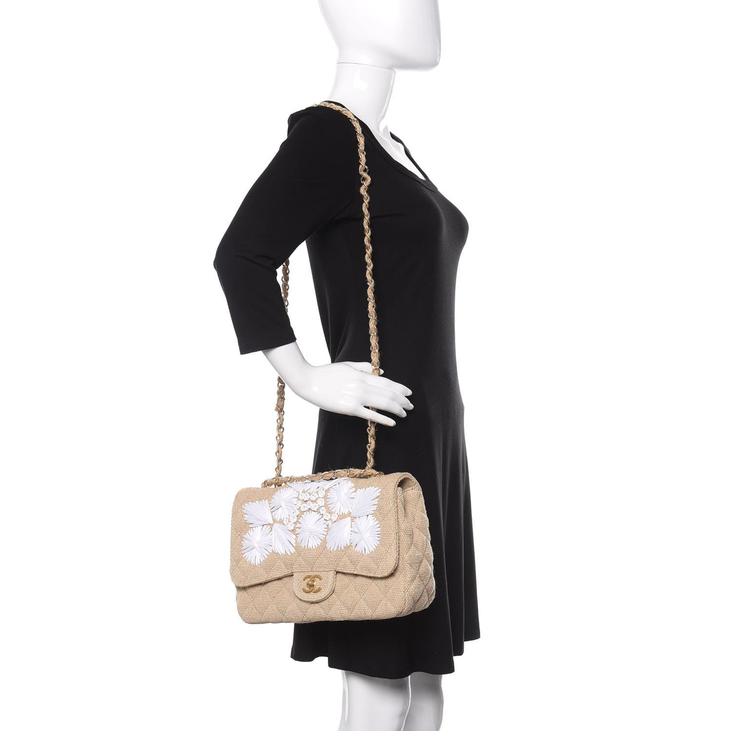 Tweed Raffia Coco Country Jumbo Flap