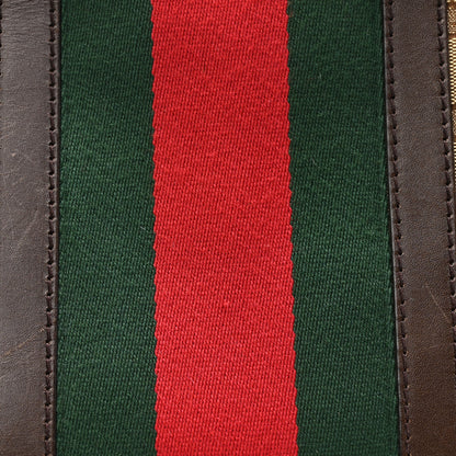 Gucci Monogram Vintage Web Medium Boston Dark Brown 8 of 11