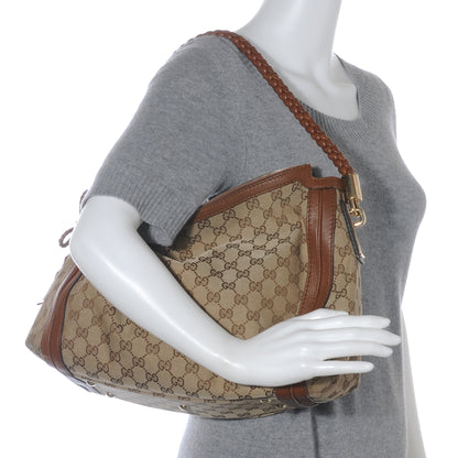 Gucci Monogram Cellarius Calfskin Medium Bella Hobo Beige Ebony Cuir 2 of 7